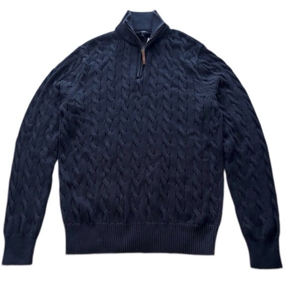 J. Crew Cotton Cable Half-Zip Sweater - Picture 6 of 15